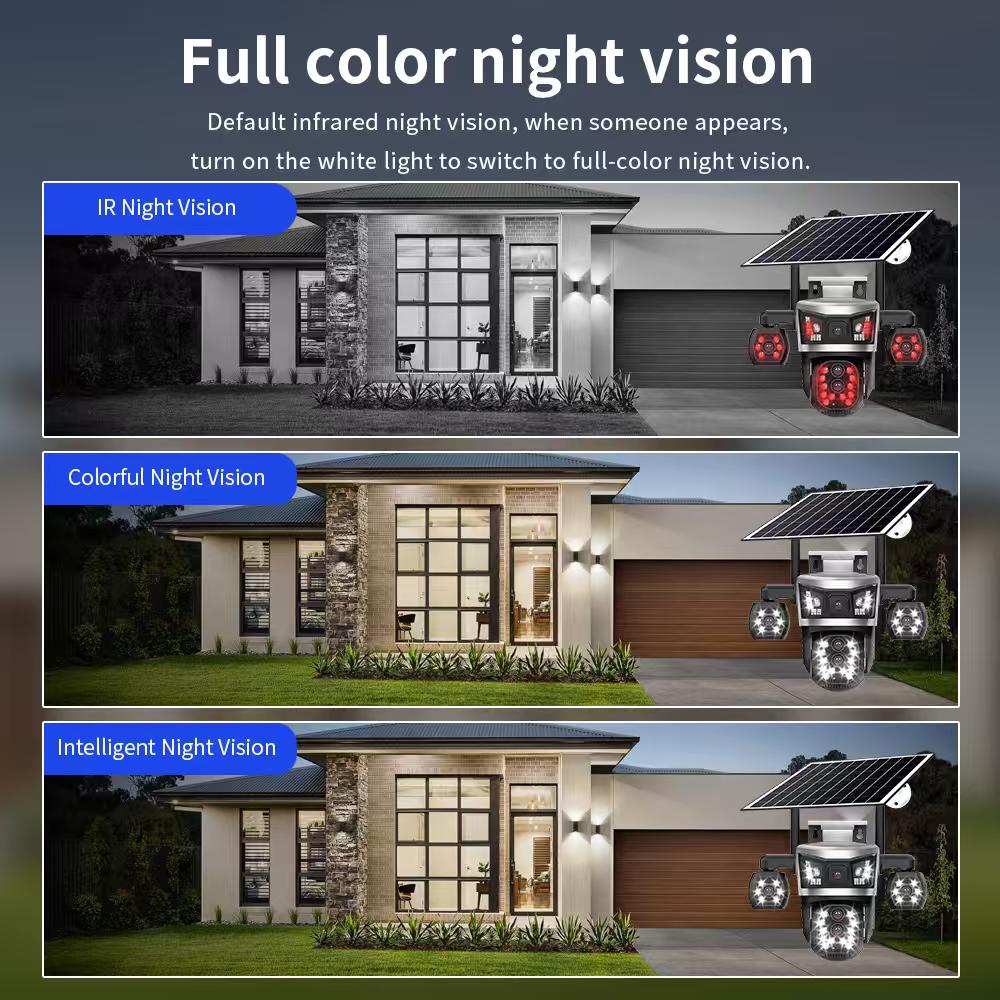 MaxGen VTS07-4G V380 PRO Four Lens Sim-Supported Solar Battery Backup PTZ IP Camera 12MP Outdoor Waterproof, Two-Way Audio, Motion Detection 360-Degree Robotic PTZ CCTV Camera 5 MaxGen VTS07-4G V380 PRO Four Lens Sim-Supported Solar Battery Backup PTZ IP Camera