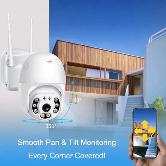 MaxGen C6S2X V380 PRO PTZ WIFI IP Camera 2MP 1080P Waterproof Outdoor Color Night Vision Two-Way Audio Motion Detection 360-Degree Robotic PTZ CCTV Camera 2 MaxGen C6S2X V380 PRO PTZ WIFI IP Camera
