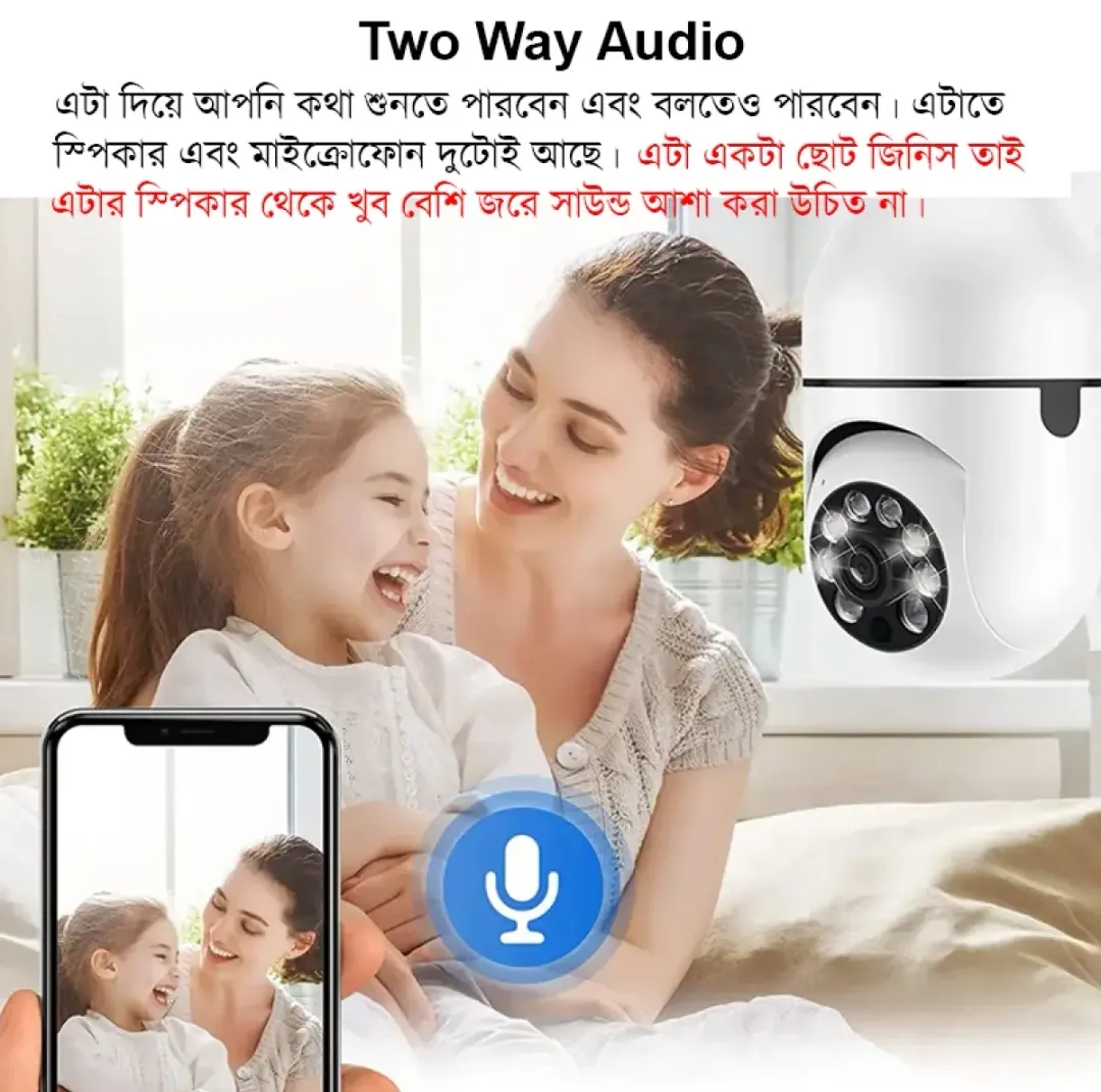 MaxGen Q16s V380 PRO BULB PTZ WIFI IP Camera