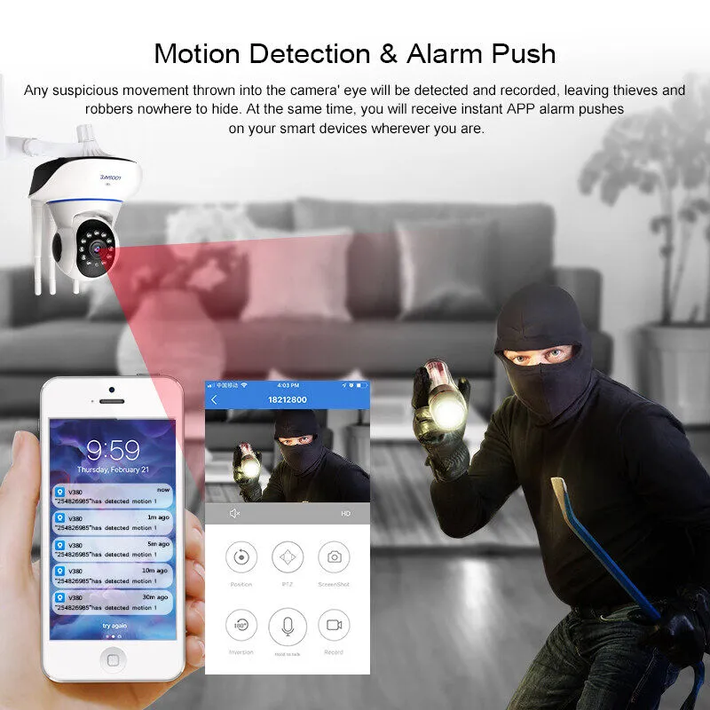 MaxGen Q5SX V380 PRO WIFI IP Camera 2MP 1080P Full HD, 3-Antenna Wireless 360 Degree Auto Tracking Ai Human Detect Night Vision Two Way Voice Security Robotic PTZ Premium CCTV Camera 3 MaxGen Q5SX V380 PRO WIFI IP Camera