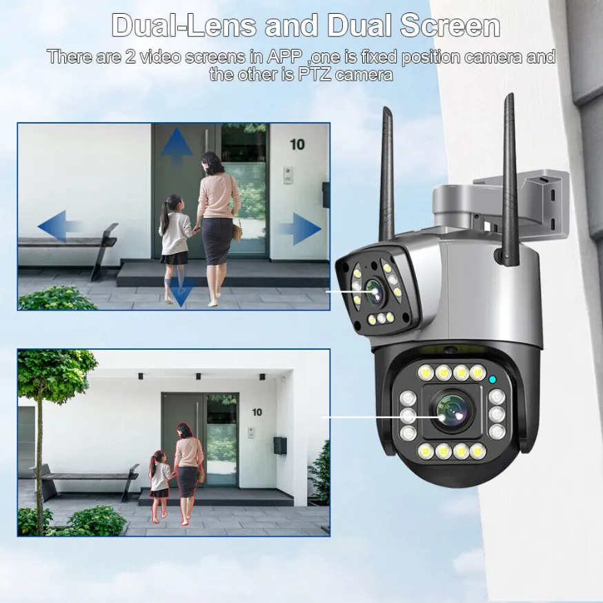 MaxGen SC02 V380 PRO Dual Lens WIFI IP Camera 4MP Outdoor Waterproof 360 Degree, Auto Tracking, Color Night Vision, Two Way Audio, Motion Detection Premium PTZ CCTV Camera 2 MaxGen SC02 V380 PRO Dual Lens WiFi IP Camera