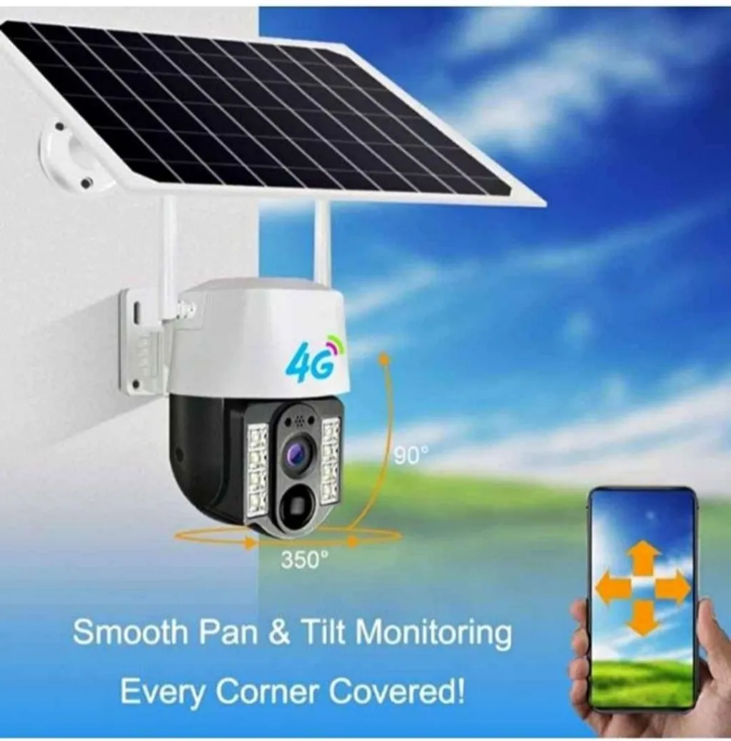 MaxGen VC03-4G V380 PRO Single Lens Solar Battery Backup 4G Sim-Supported PTZ IP Camera 3MP Outdoor Waterproof, Two-Way Audio, Motion Detection 360-Degree Robotic PTZ CCTV Camera 3 MaxGen VC03-4G V380 PRO Solar IP Camera