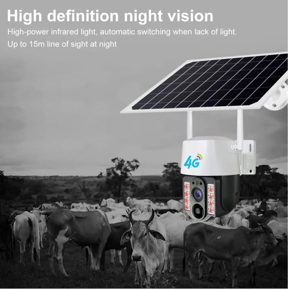MaxGen VC03-4G V380 PRO Single Lens Solar Battery Backup 4G Sim-Supported PTZ IP Camera 3MP Outdoor Waterproof, Two-Way Audio, Motion Detection 360-Degree Robotic PTZ CCTV Camera 2 MaxGen VC03-4G V380 PRO Solar IP Camera