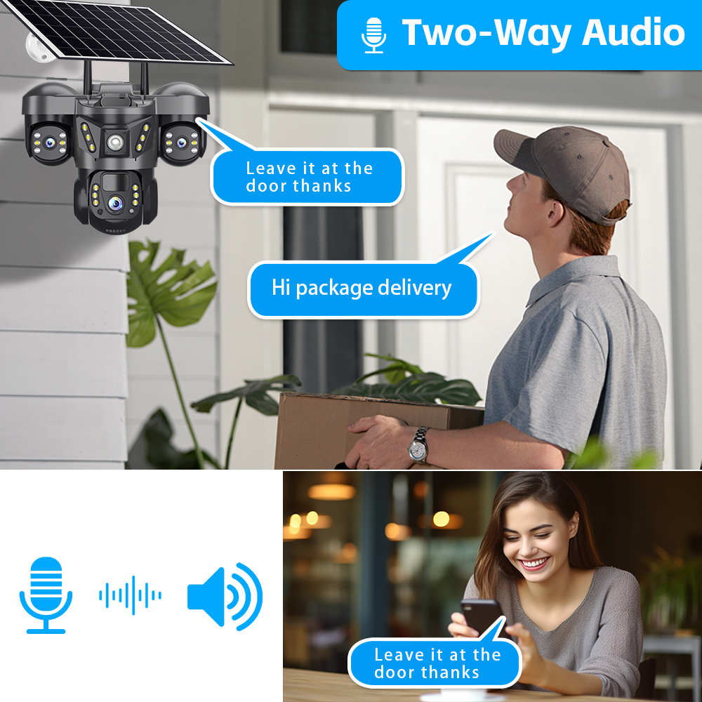 MaxGen VTS29-4G V380 PRO Three Lens Solar 4G Sim-Supported Battery Backup PTZ IP Camera 9MP Outdoor Waterproof 360 Degree Auto Tracking Color Night Vision Two Way Audio PTZ CCTV Camera 5 MaxGen VTS29-4G V380 PRO Solar IP Camera