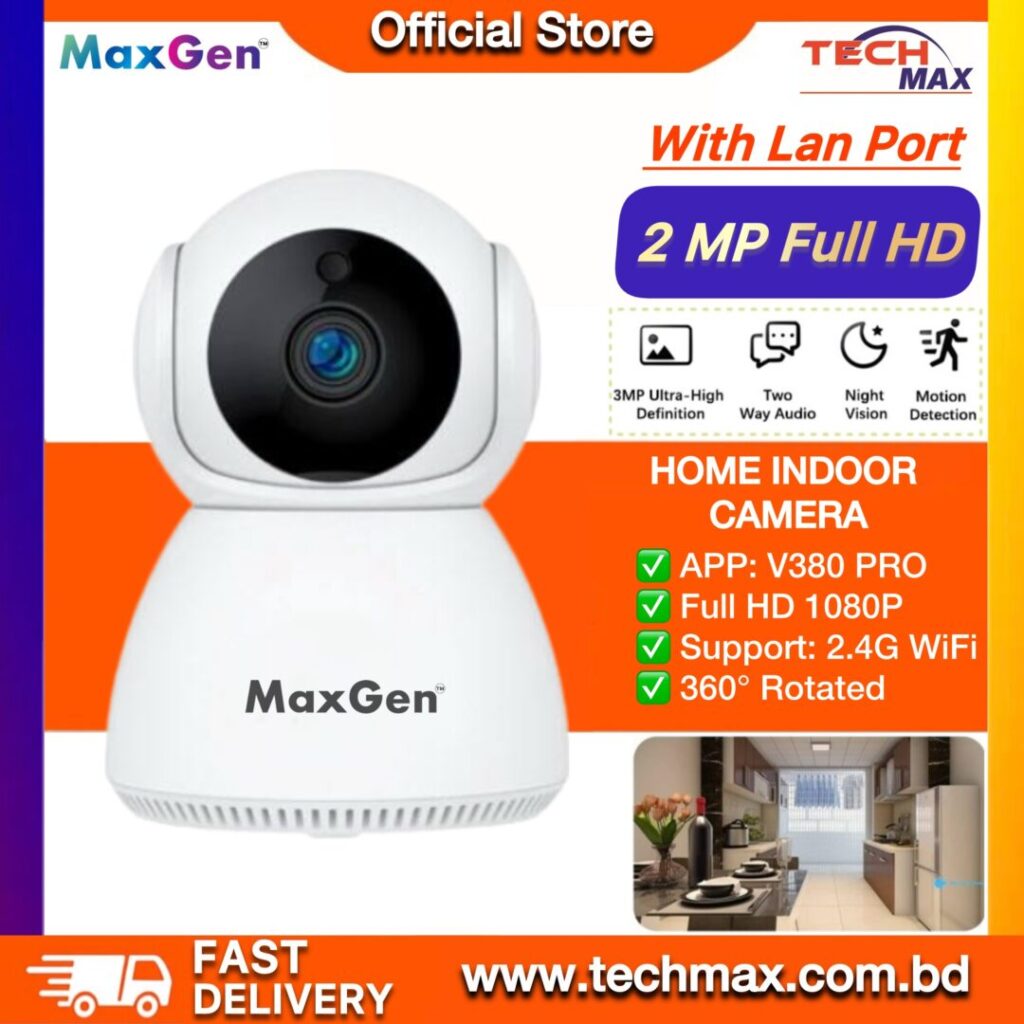 MaxGen V380 PRO Q9X WIFI IP Camera 2MP 1080P 360 degree PTZ auto tracking night vision CCTV