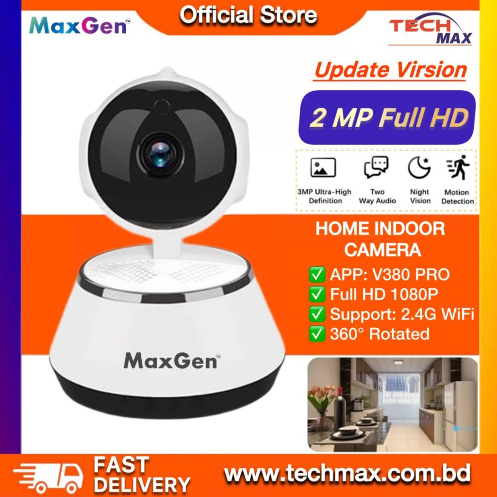 MaxGen V380 PRO Q6X WIFI IP Camera 2MP 1080P 360 Degree Robotic Mini PTZ Two-way Voice Night Vision Security CCTV Camera