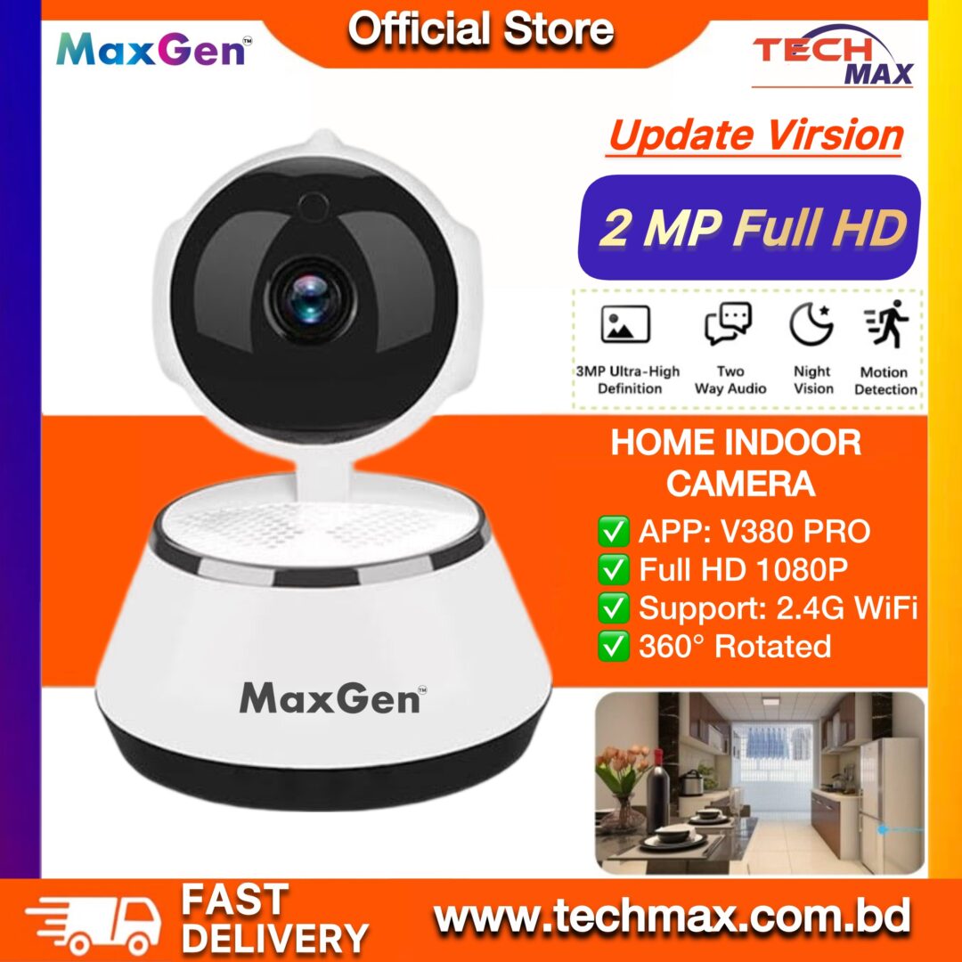 MaxGen V380 PRO Q6X WIFI IP Camera 2MP 1080P 360 Degree Robotic Mini PTZ Two-way Voice Night Vision Security CCTV Camera