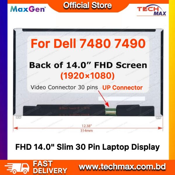 Laptop Display Screen 14.0" Inch FHD IPS Bezel Less 30 Pin Up Connector Laptop Display