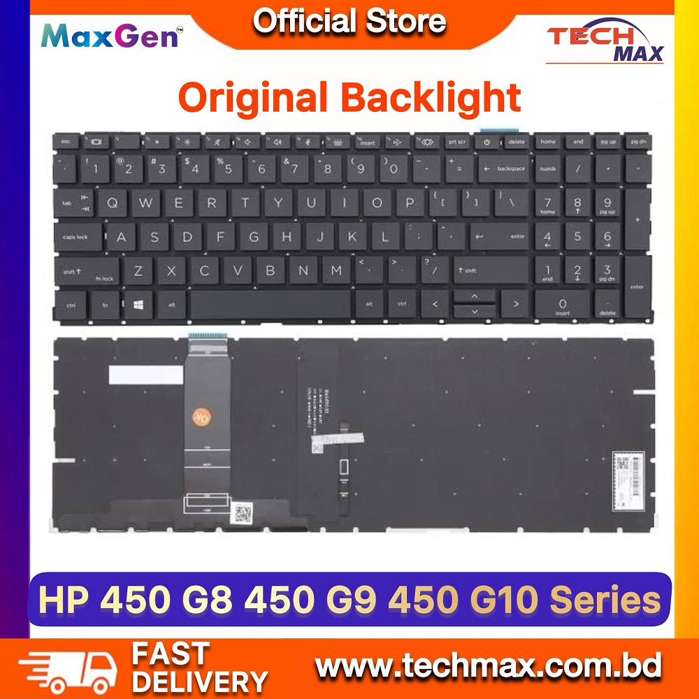 Backlit HP ProBook 450 G8 G9 G10 455 650 655 Series Laptop Keyboard Replacement