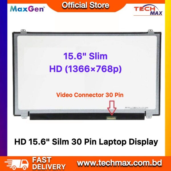 Laptop Display Screen 15.6" Inch HD Ultra Slim 30 Pin Laptop Display