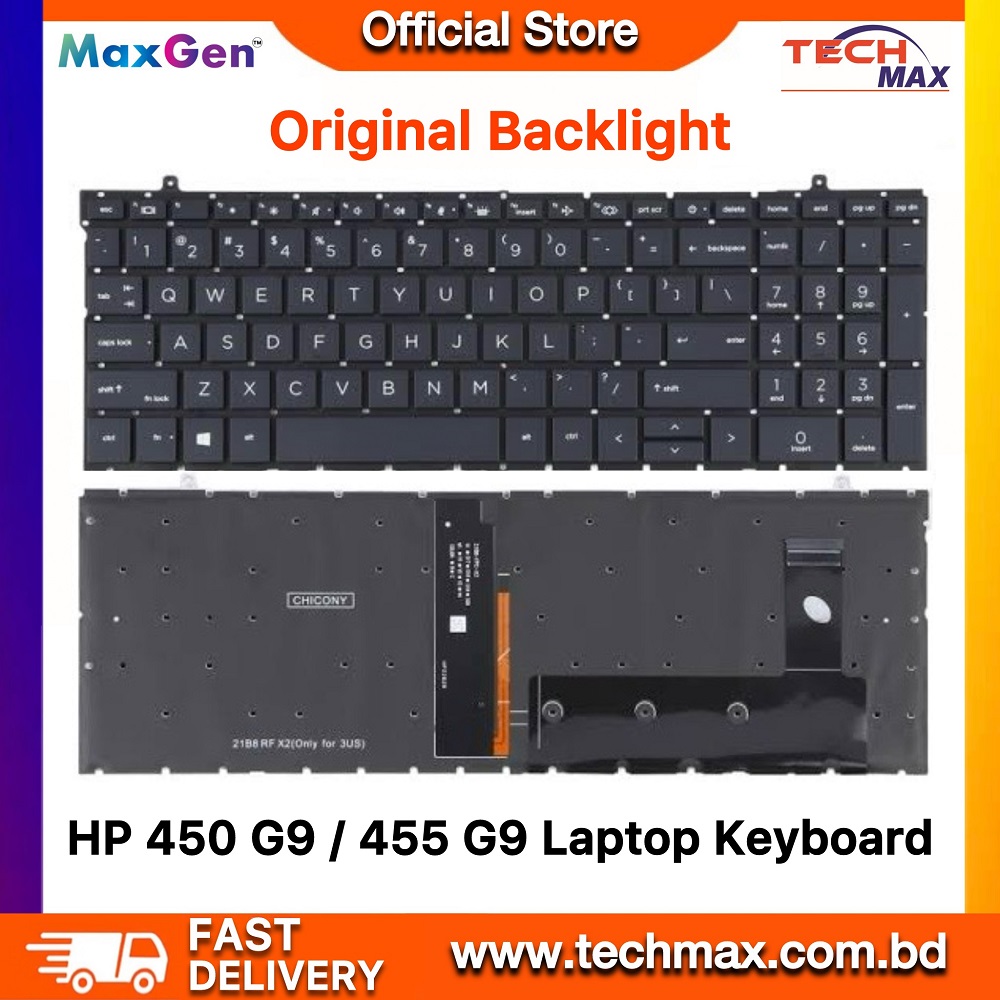 HP Laptop Keyboard For HP ProBook 450 G9 455 G9 455R G9 Series Laptop Keyboard (With Backlit
