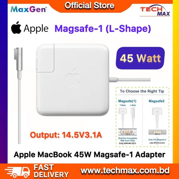 Apple MacBook Air 45W MagSafe-1 L-Type Power Adapter for MacBook Air 11 and 13 inch models