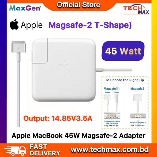 Apple MacBook Air 45W MagSafe-2 T Type Power Adapter for A1465 A1466 2012-2015