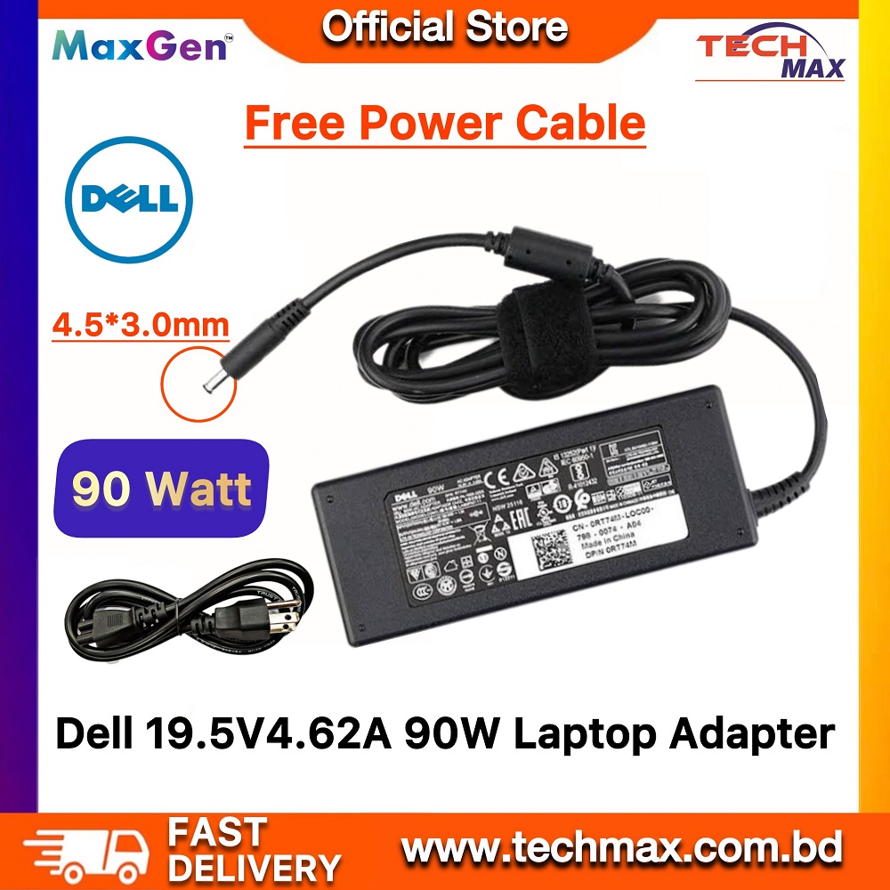 Dell Laptop Adapter For Dell 5558, 5559, 5567, 7567 Inspiron 17 5000 / 7000 Vostro 15 (3000 / 5000 Series (19.5V-4.62A 90W-4.5mm*3.0mm) Dell Laptop Adapter For Dell 5558, 5559, 5567, 7567 Inspiron 17 5000 / 7000 Vostro 15 (3000 / 5000 Series (19.5V-4.62A 90W-4.5mm*3.0mm)