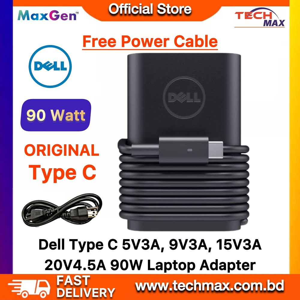 Dell Laptop Adapter For Dell XPS 12 13, 9250, Latitude 7390 2-in-1, 5290 2-in-1, Latitude 7420 7400 5289 7390 7389 7212 13 (3380) 13 (7370) Series (20V-4.5A 90W USB Type-C) Dell Laptop Adapter For Dell XPS 12 13, 9250, Latitude 7390 2-in-1, 5290 2-in-1, Latitude 7420 7400 5289 7390 7389 7212 13 (3380) 13 (7370) Series (20V-4.5A 90W USB Type-C)