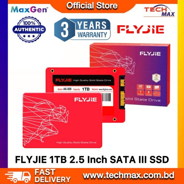 FLYJIE 1TB / 1000GB SATA3 SSD AK-800 High Speed 2.5 Inch For Laptop & Desktop_ PC