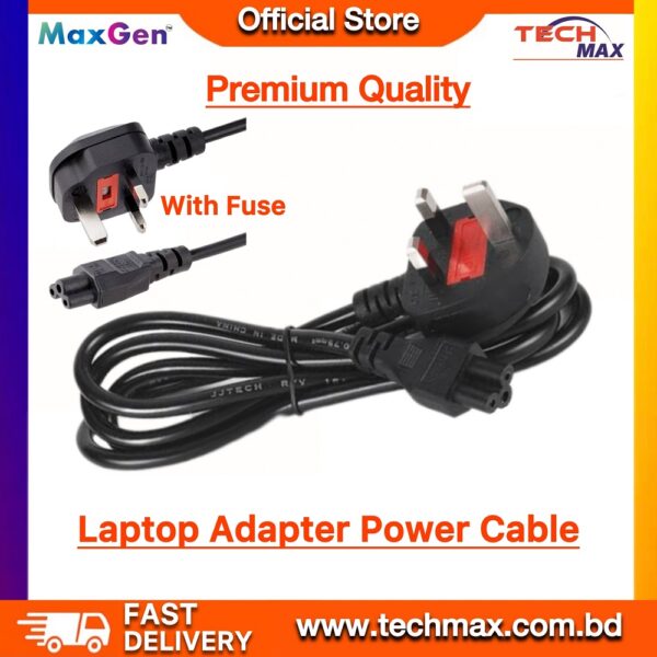 Laptop Adapter Charger Power Cable 3 Pin Fuse 1.5m Power Supply Cord Notebook Computer
