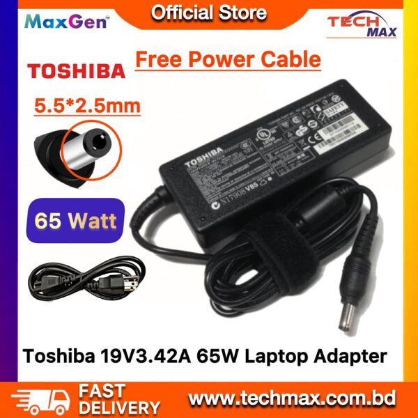 Laptop Adapter Charger For 65W 19 V 3.42A Toshiba Satellite C55 C655 C850 C50 L755 C855 L655 L745 P50 C855D C55D S55 C650 C660 C655 C50 C55 Toshiba Portege Z30 Z930 Z830 Series