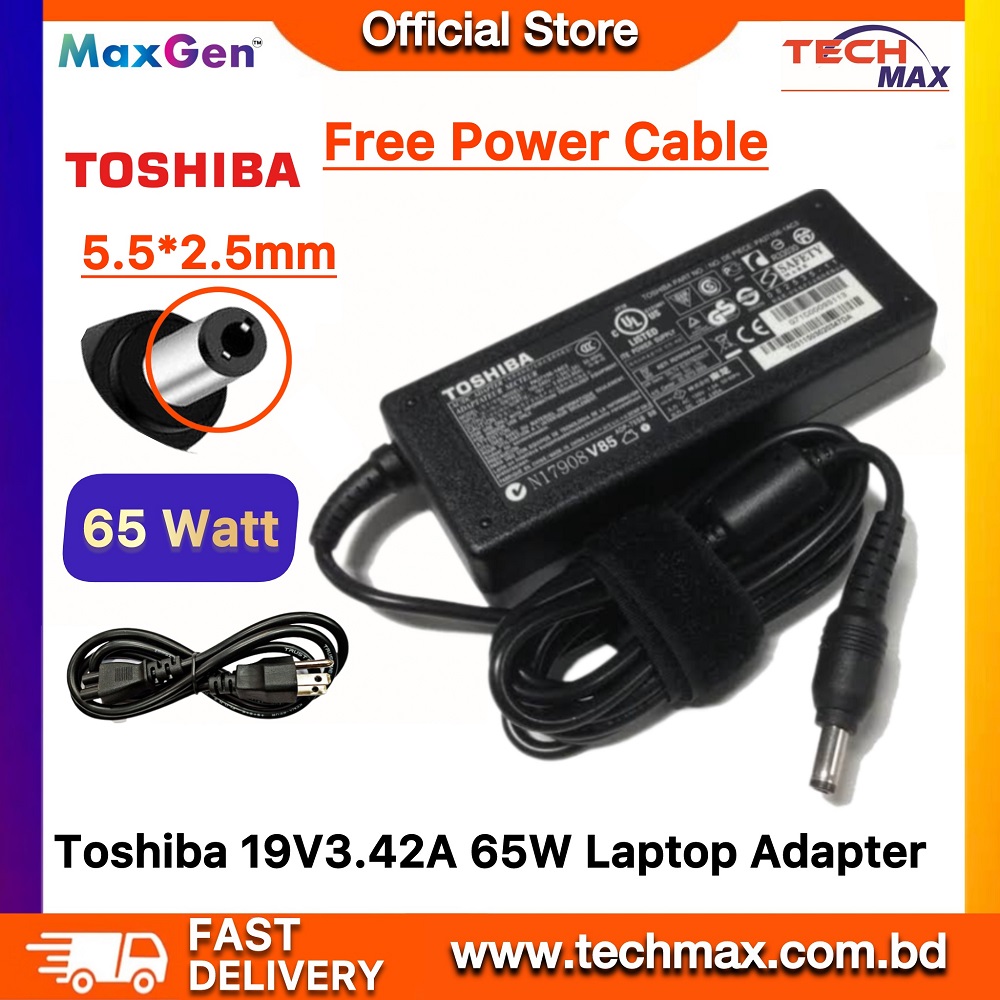 Laptop Adapter Charger For 65W 19 V 3.42A Toshiba Satellite C55 C655 C850 C50 L755 C855 L655 L745 P50 C855D C55D S55 C650 C660 C655 C50 C55 Toshiba Portege Z30 Z930 Z830 Series