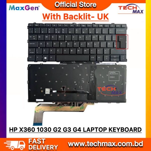 HP EliteBook X360 1030 G2 1030 G3 1030 G4 Series Laptop Keyboard With Backlit-UK