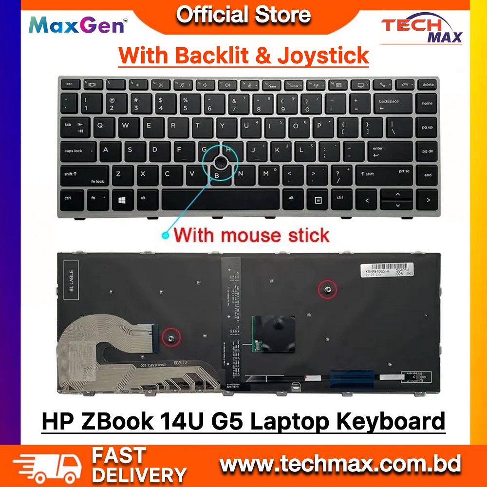 HP ZBook 14u G5 / 14U G6 Keyboard gray frame backlit pointer laptop keyboard replacement