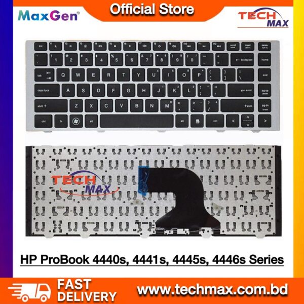 HP ProBook 4440S 4441S 4445S 4446S Series Laptop Keyboard With Frame