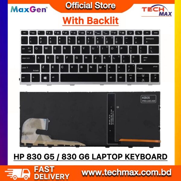 HP Laptop Keyboard For HP EliteBook 830 G5 830 G6 835 G5 835 G6 836 G5 836 G6 730 G5 735 G5 Series Laptop Keyboard (With Backlit)