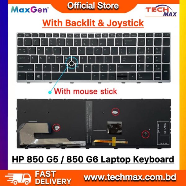 HP EliteBook 850 G5 850 G6, 855 G5 855 G6 755-G5 750-G5 ZBook 15U-G5,15u-G6 Series Laptop Keyboard