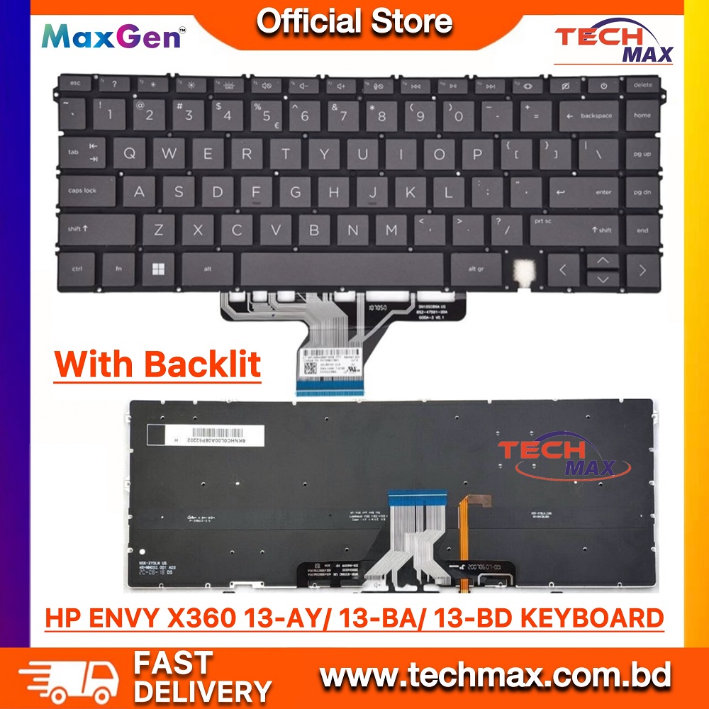 HP Envy X360 13-BA 13-BD 13-AY 13M-BD 15-ES 15T-ES 15M-ES 15-EP 15M-EU HP X360 14-EA HP ENVY X360 13Z-AY 13-BA 13T-ΒΑ 13-BD ΤΡΝ-C147 C145, HP ENVY X360 13-AY 13-AY0055AU ΤΡΝ-C147, HP ENVY 13m-bd0023dx 13m-bd0033dx 13m-bd1033dx Series Laptop Keyboard (With Backlit) 1 HP Envy X360 13-BA 13-BD 13-AY 13M-BD 15-ES 15T-ES 15M-ES 15-EP 15M-EU HP X360 14-EA HP ENVY X360 13Z-AY 13-BA 13T-ΒΑ 13-BD ΤΡΝ-C147 C145, HP ENVY X360 13-AY 13-AY0055AU ΤΡΝ-C147, HP ENVY 13m-bd0023dx 13m-bd0033dx 13m-bd1033dx Series Laptop Keyboard (With Backlit)