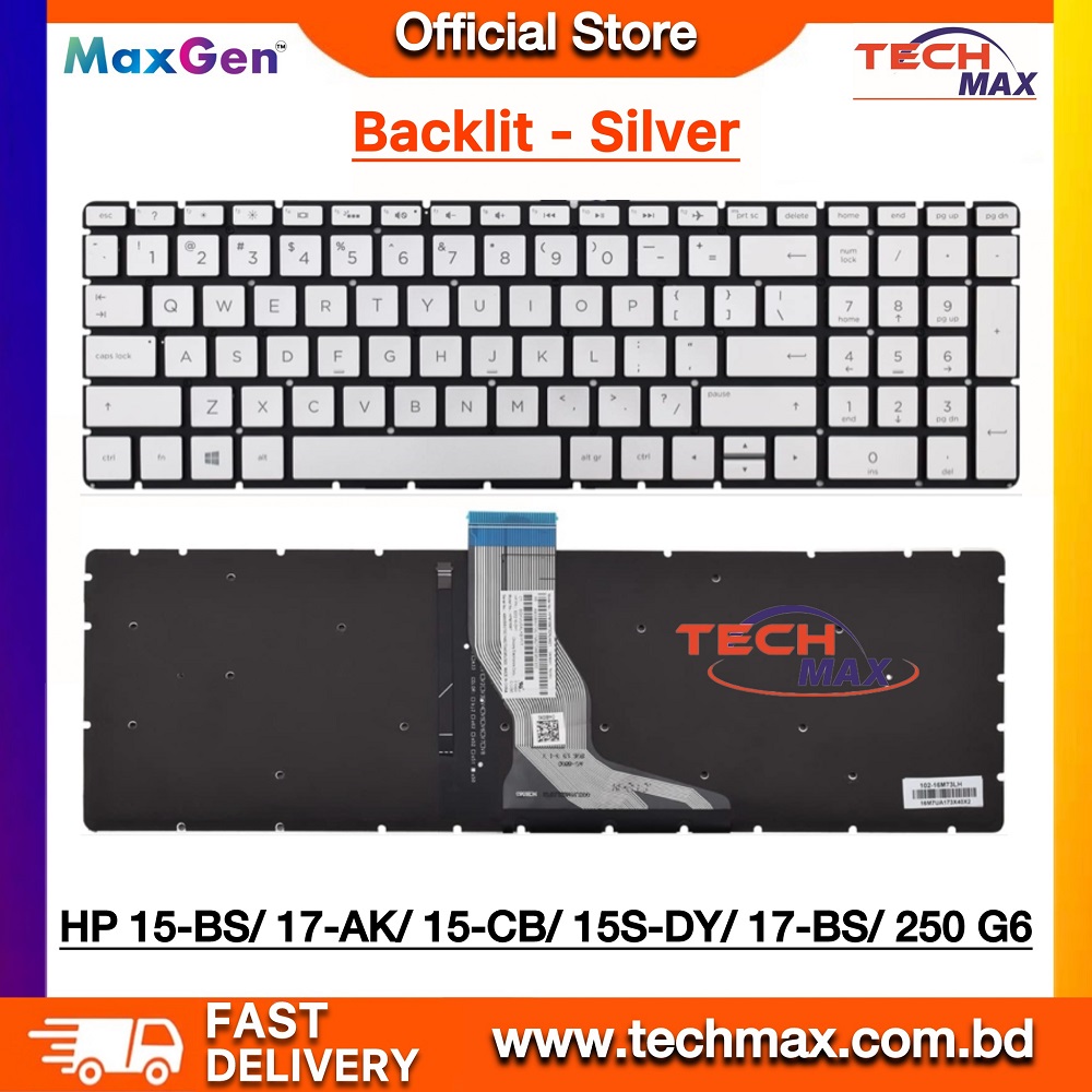 HP Pavilion 15-BS 15-BW 15T-BR 15T-BS 15Z-BW, HP 15-BS000 15-BS009CA 15-BS017CA 15-BS028CA 15-BS028CL HP 250 G6 255 G6 256 G6 Series, HP 15-CS 15-CW 15-DY 15Q-DY 15s-dy 15s-eq 15s-fq 15t-cs 15z-cw, L24752-001, P/N: 9Z.Ne1bw.101 PK132045A00 V162602ES1, TPN-C129 925008-001 PK132043A00, HP Envy x360 15m-bp 15m-bq 15m-ds, HP Envy 15m-bp012dx 15m-bp111dx 15m-bp112dx 15m-bq021dx 15m-ds0011dx 15m-ds0012dx Series Laptop Keyboard (Silver Backlit) 1 HP Pavilion 15-BS 15-BW 15T-BR 15T-BS 15Z-BW, HP 15-BS000 15-BS009CA 15-BS017CA 15-BS028CA 15-BS028CL HP 250 G6 255 G6 256 G6 Series, HP 15-CS 15-CW 15-DY 15Q-DY 15s-dy 15s-eq 15s-fq 15t-cs 15z-cw, L24752-001, P/N: 9Z.Ne1bw.101 PK132045A00 V162602ES1, TPN-C129 925008-001 PK132043A00, HP Envy x360 15m-bp 15m-bq 15m-ds, HP Envy 15m-bp012dx 15m-bp111dx 15m-bp112dx 15m-bq021dx 15m-ds0011dx 15m-ds0012dx Series Laptop Keyboard