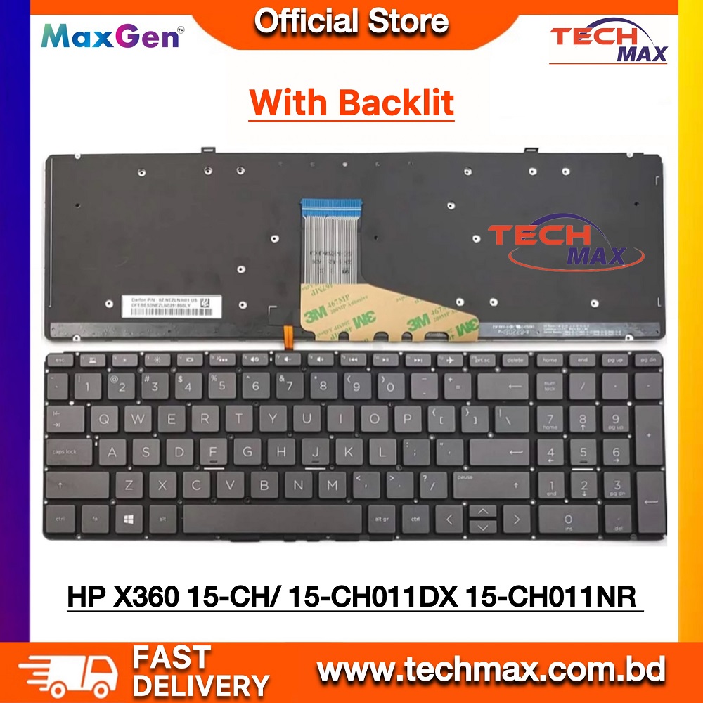 HP Spectre X360 15-CH 15-CH010CA 15-CH011DX 15-CH075NR 15-CH015NR 15-CH017NR 15-DF1033DX Series P/N: 9Z.NEZLN.H01 Laptop Keyboard (With Backlit) 1 HP Spectre X360 15-CH 15-CH010CA 15-CH011DX 15-CH075NR 15-CH015NR 15-CH017NR 15-DF1033DX Series P/N: 9Z.NEZLN.H01Laptop Keyboard (With Backlit)
