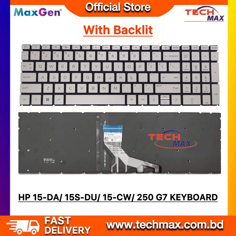 HP Pavilion 15-DA 15-CS 15-DB 15-EC 15-CR 15-DU 15-CW 17BY 17-CA15-DX 15-DK 15-CX 15-CN 15-CR 15-SC HP 15S-DU, 15-DS, 15-DW, 15-DY, HP 15s-DA, HP 15s-DU HP ENVY 15-CN HP Pavilion 15-cw HP 15-DR 250 G7 255 G7 Series Laptop Keyboard (Silver Backlit) 1 HP Pavilion 15-DA 15-CS 15-DB 15-EC 15-CR 15-DU 15-CW 17BY 17-CA15-DX 15-DK 15-CX 15-CN 15-CR 15-SC HP 15S-DU, 15-DS, 15-DW, 15-DY, HP 15s-DA, HP 15s-DU HP ENVY 15-CN HP Pavilion 15-cw HP 15-DR 250 G7 255 G7 Series Laptop Keyboard (Silver Backlit)
