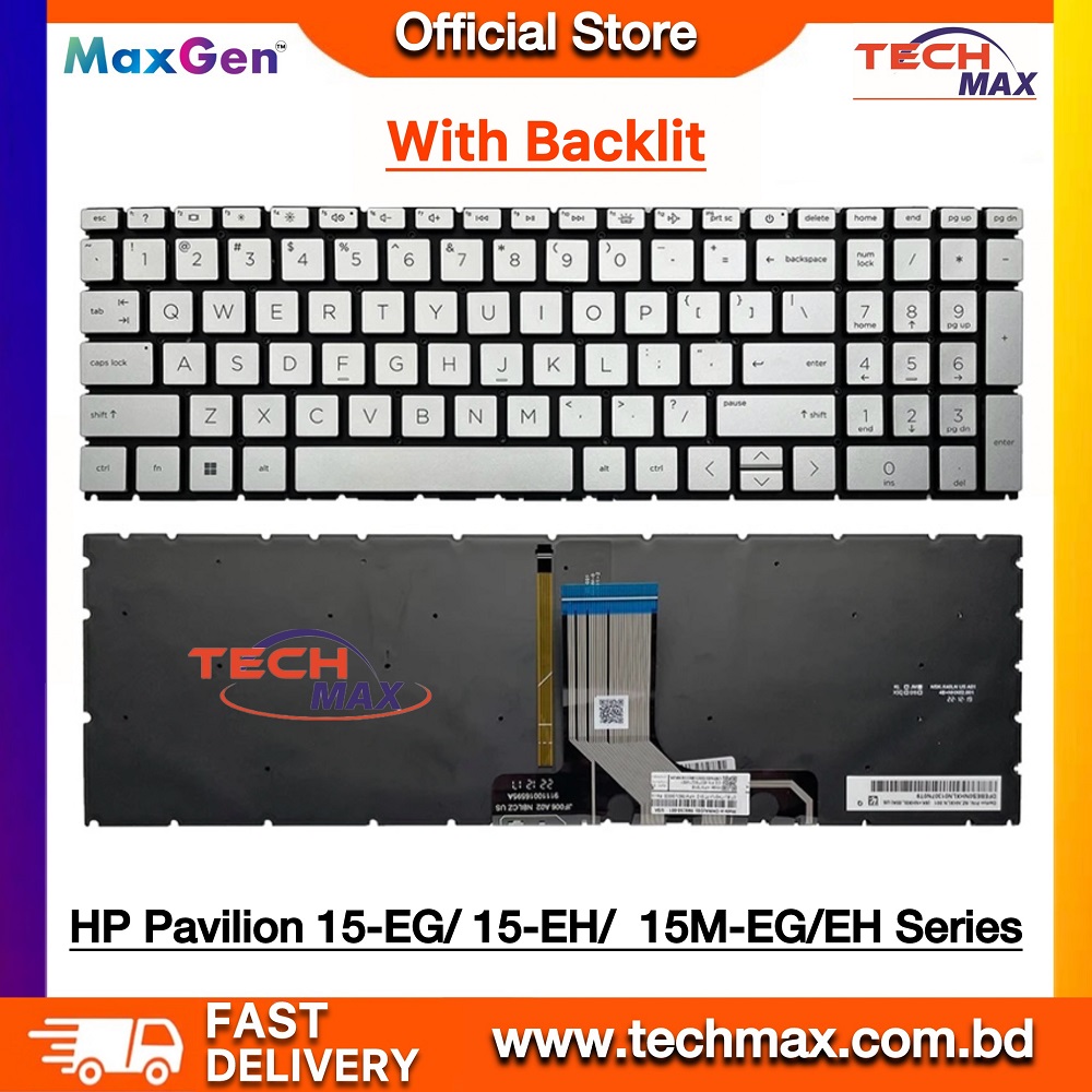 HP Pavilion 15-EG 15-EH 15-ER 15-FC 15-FD 15M-EH 16-AB 17-CN 17-CP TPN-Q246 Q245 Q286 Q287 L139 L140 W161 Pavilion 15-EG0000 15T-EG 15-EG1000 15-EG2000 15-EH 15-EH0000 15-EH1000 15-EH2000 15Z-EH 250 G10 Series Laptop Keyboard (Silver With Backlit) 1 HP Pavilion 15-EG 15-EH 15-ER 15-FC 15-FD 15M-EH 16-AB 17-CN 17-CP TPN-Q246 Q245 Q286 Q287 L139 L140 W161 Pavilion 15-EG0000 15T-EG 15-EG1000 15-EG2000 15-EH 15-EH0000 15-EH1000 15-EH2000 15Z-EH Series Laptop Keyboard (Silver With Backlit)