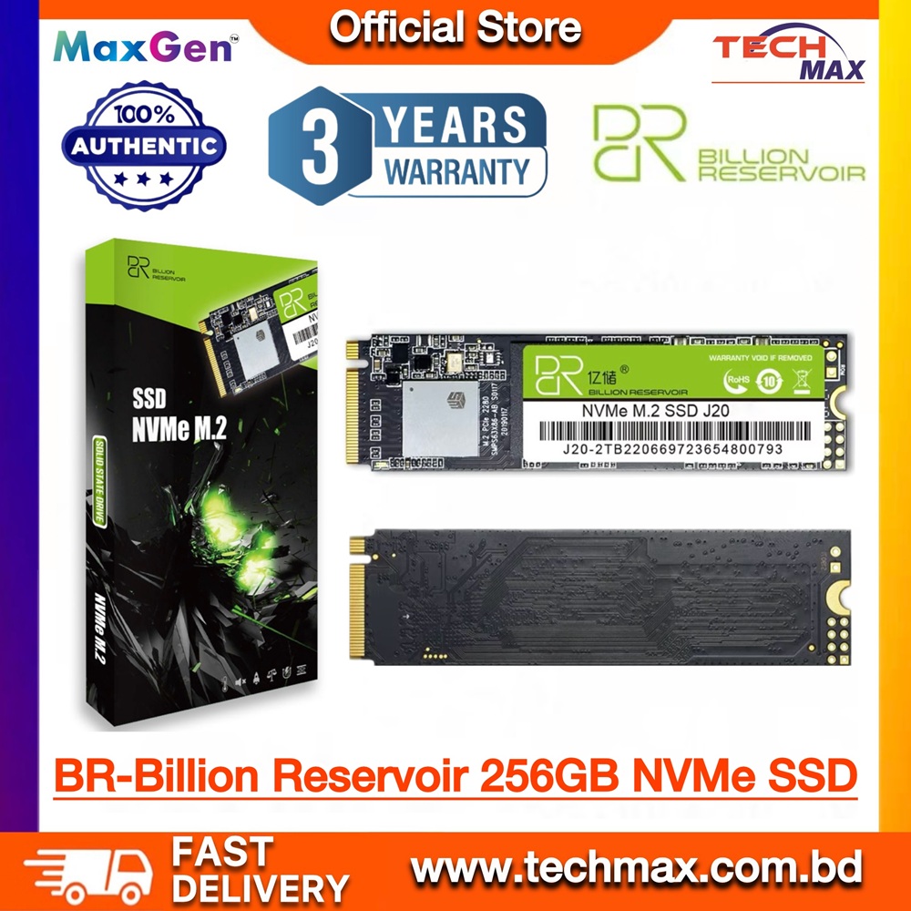 BR-Billion Reservoir 256GB NVMe SSD M2 (2280) PCIe Gen 3.0 SSD For Laptop & Desktops