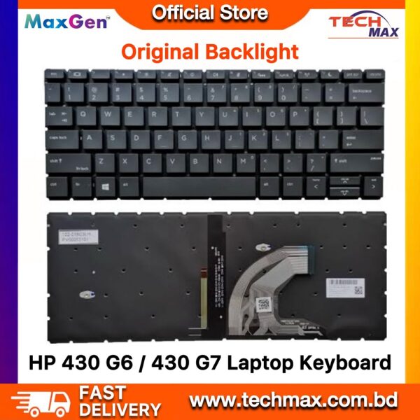 HP ProBook 430 G6 G7 keyboard backlit US layout replacement