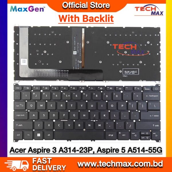 Acer Aspire 3 A314-23 Aspire 5 A514-56 Backlit Laptop Keyboard US Layout