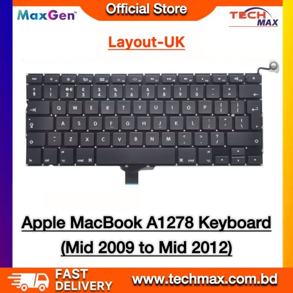 MacBook Pro A1278 UK Layout Keyboard Replacement 13 inch 2009 2012