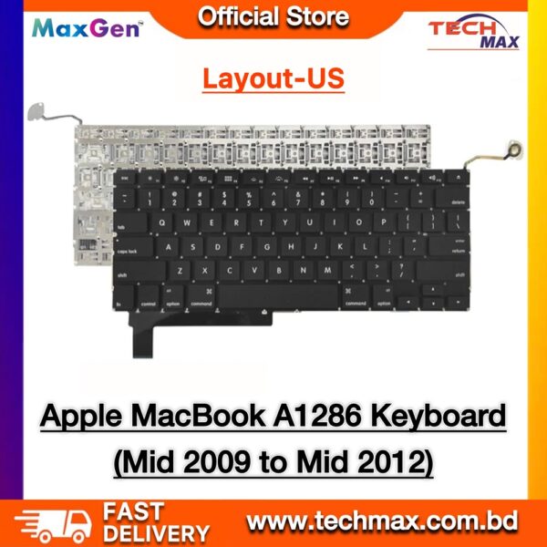 MacBook Pro A1286 US Layout Keyboard 15 inch 2009 2012 Replacement