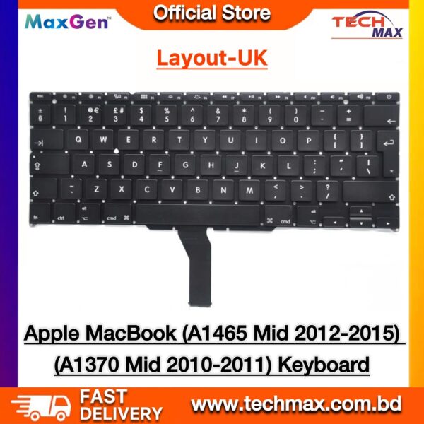 MacBook Air A1465 A1370 UK Layout Keyboard 11 inch Replacement