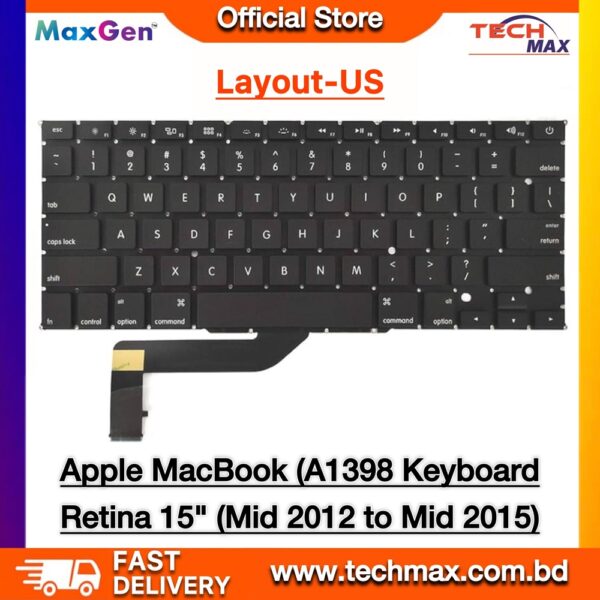 MacBook Pro A1398 US Layout Keyboard Retina 15 inch 2012 2015