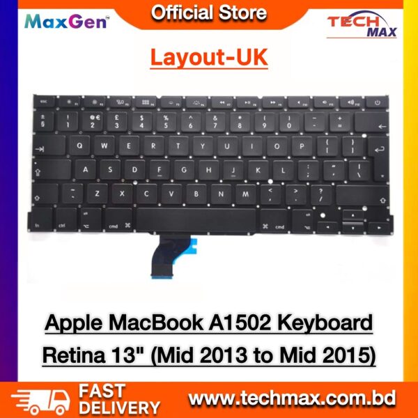 MacBook Pro Retina 13 inch A1502 UK layout keyboard