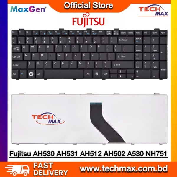 Fujitsu LifeBook AH530 AH531 NH751 A530 Series laptop keyboard replacement black US layout