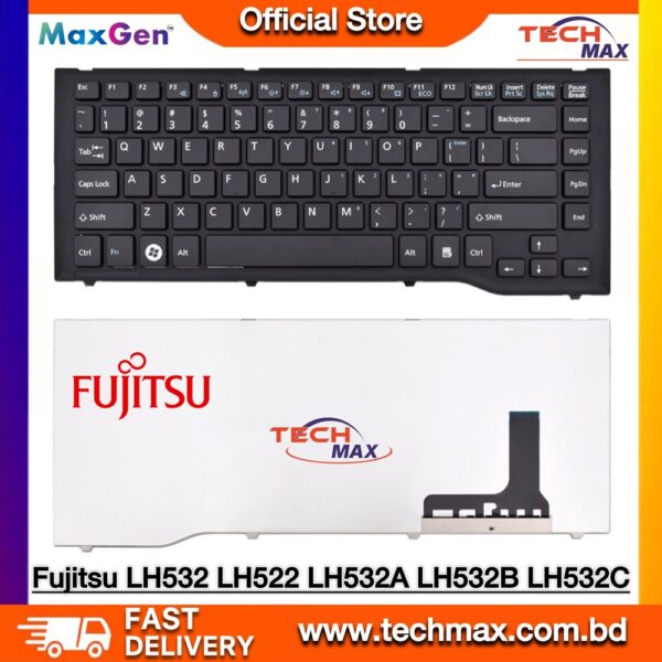 Fujitsu LifeBook LH532 LH522 LH532A LH532B LH532C laptop keyboard black replacement