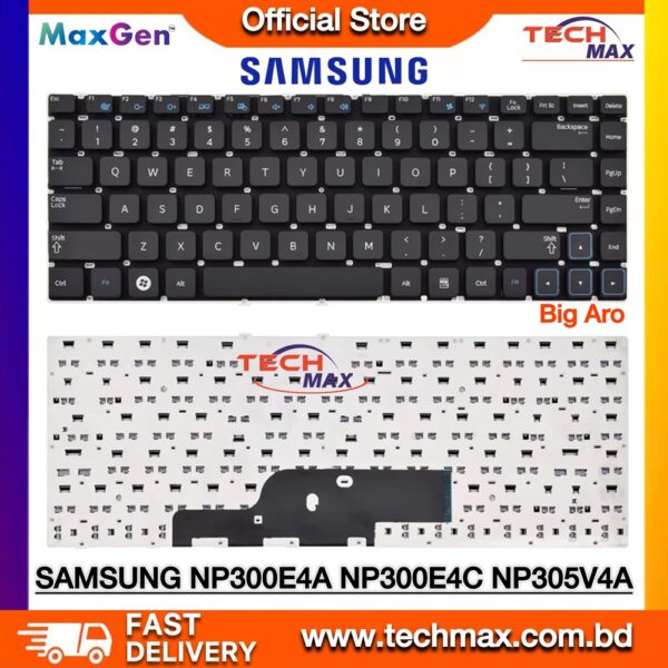 Samsung NP300E4A NP300V4A NP305V4A laptop keyboard replacement black layout
