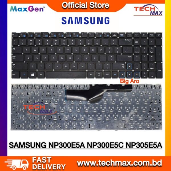 Samsung NP300E5A NP300V5A NP305E5A NP3530EA laptop keyboard replacement black layout