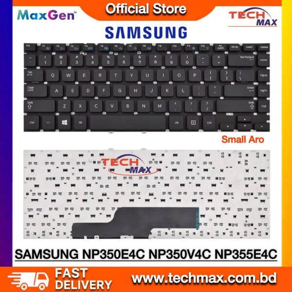 Samsung NP350E4C NP355E4C laptop keyboard replacement black layout