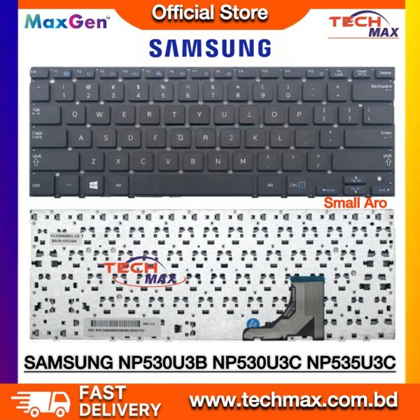 Samsung NP530U3C NP535U3C NP540U3C ultrabook keyboard replacement black layout