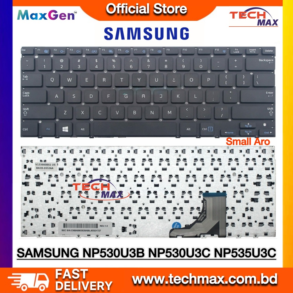 SAMSUNG NP530U3B NP530U3C NP535U3C NP540U3C Series Laptop Keyboard 1 Samsung NP530U3C NP535U3C NP540U3C ultrabook keyboard replacement black layout