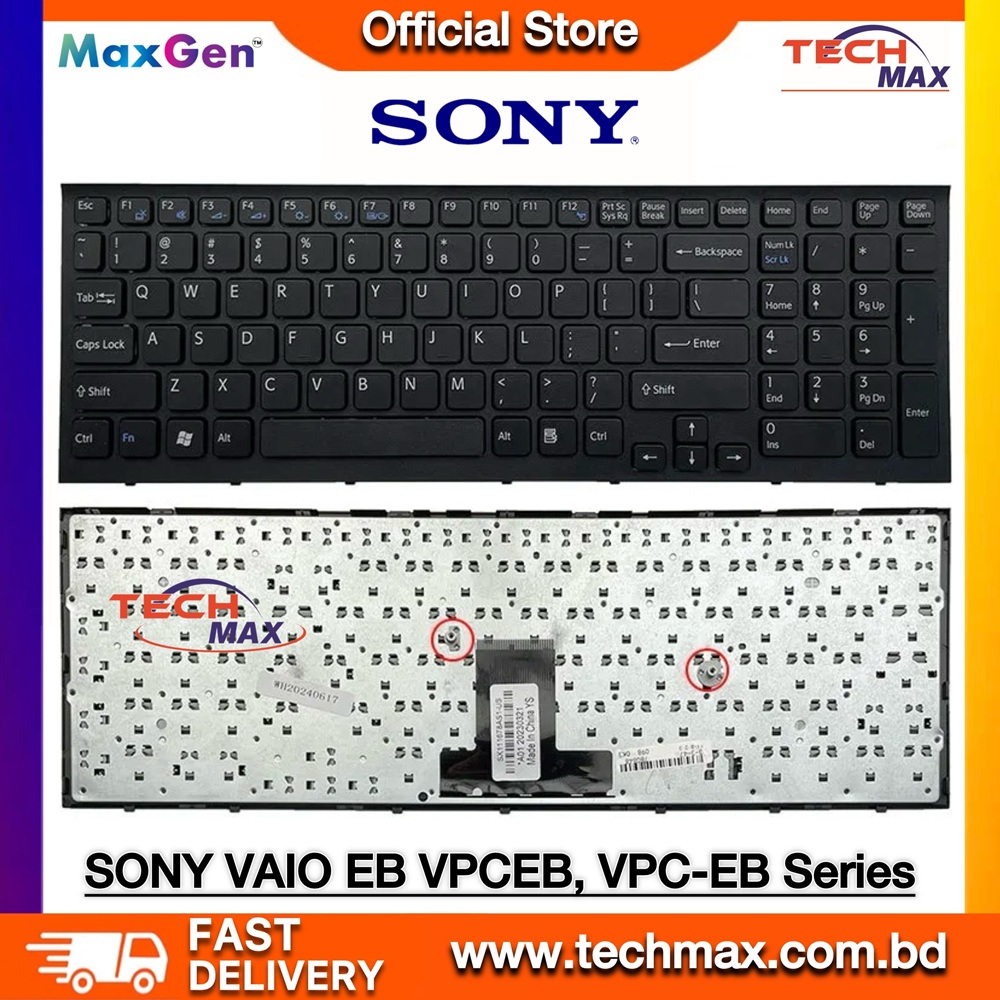 SONY VAIO VPC-EB VPCEB VPC-EB1NFX/L, VPC-EB1NFX/P, VPC-EB1NFX/W, VPC-EB1PFX, VPC-EB1QGX, VPC-EB1QGXBI, VPC-EB1RGX Series Laptop Keyboard 1 Sony VAIO VPC-EB Series Laptop Keyboard Replacement (VPC-EB1NFX, EB1PFX, EB1QGX Models)