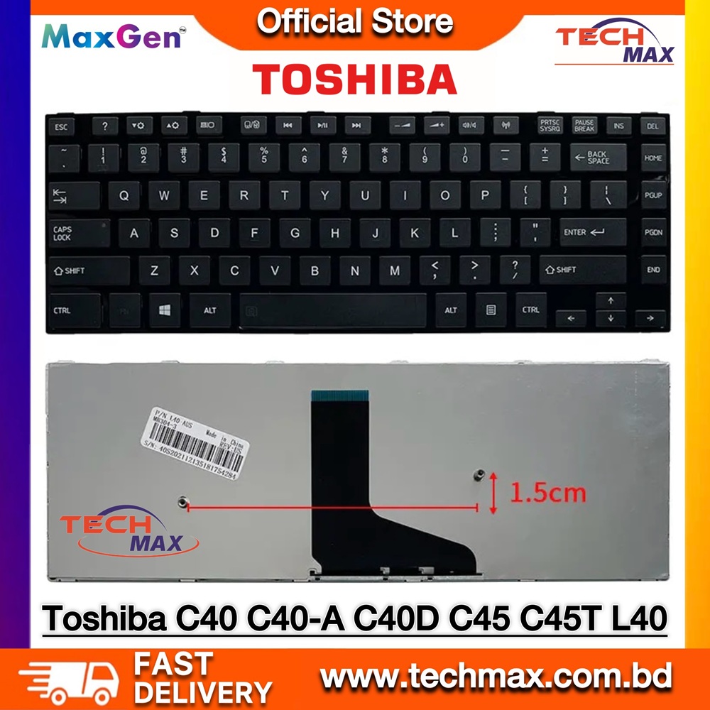 Toshiba Satellite C40 C45 C40-A L40-A C40-D S40 M40-A Series Laptop Keyboard 1 Toshiba Satellite C40 C45 L40 S40 Series Laptop Replacement Keyboard